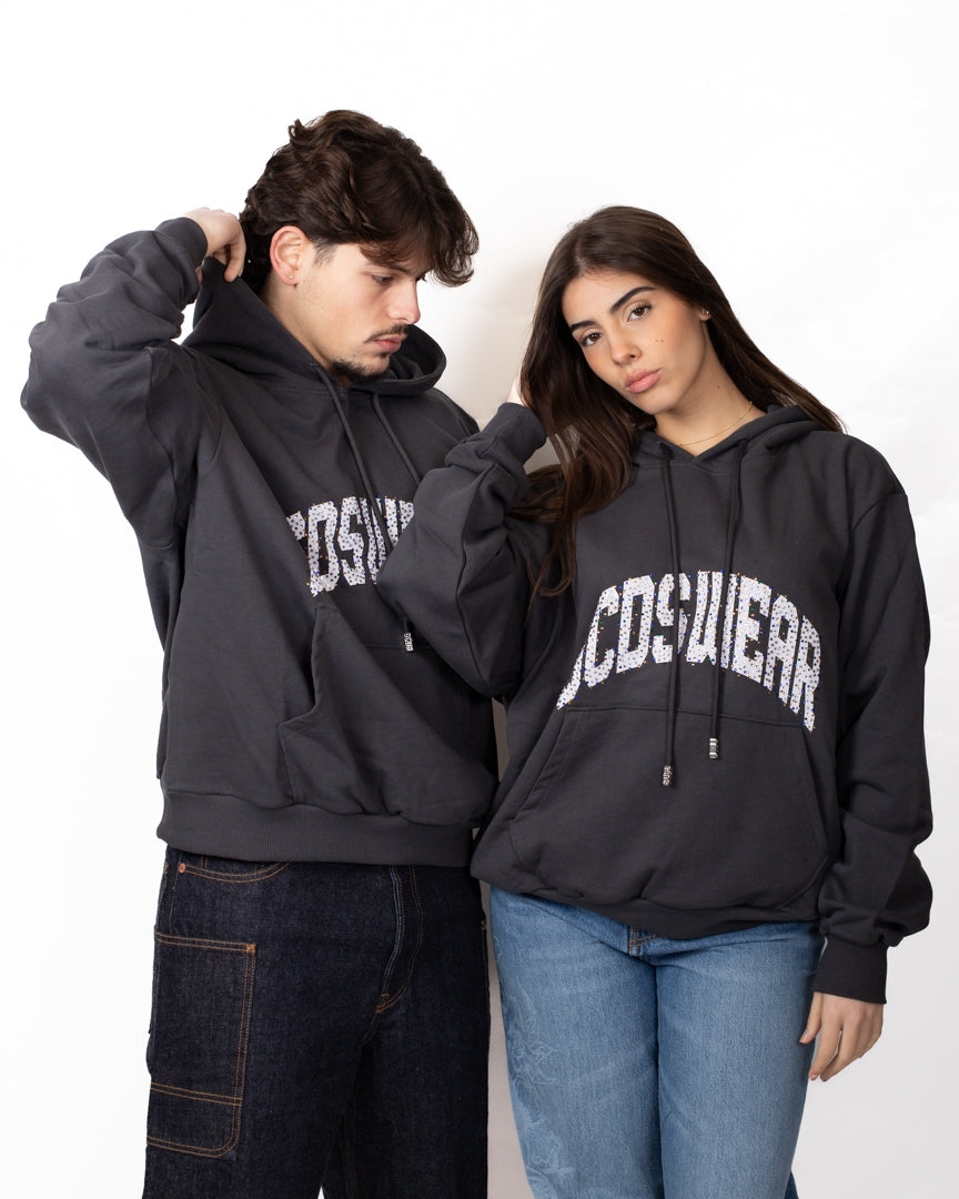 Felpa GCDS "Logo Gems" con cappuccio