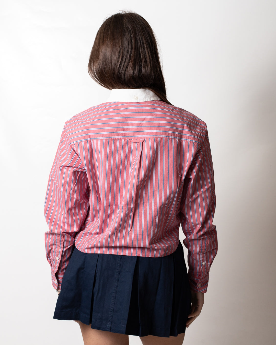Camicia Tommy Jeans cropped a strisce donna