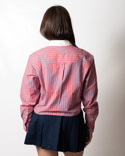 Camicia Tommy Jeans cropped a strisce donna