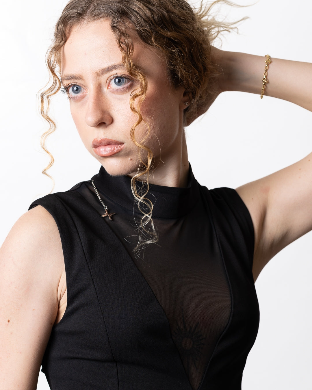 Top Richmond X con dettagli trasparenti donna