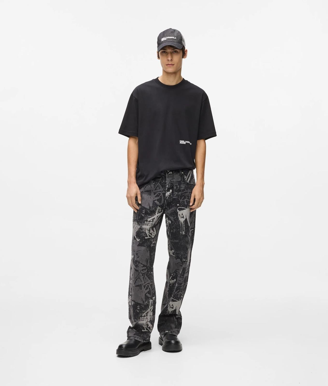 Jeans Karl Lagerfeld Jeans relaxed stampato uomo