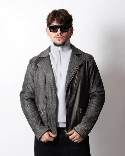 Giubbotto Richmond X biker in vera pelle uomo