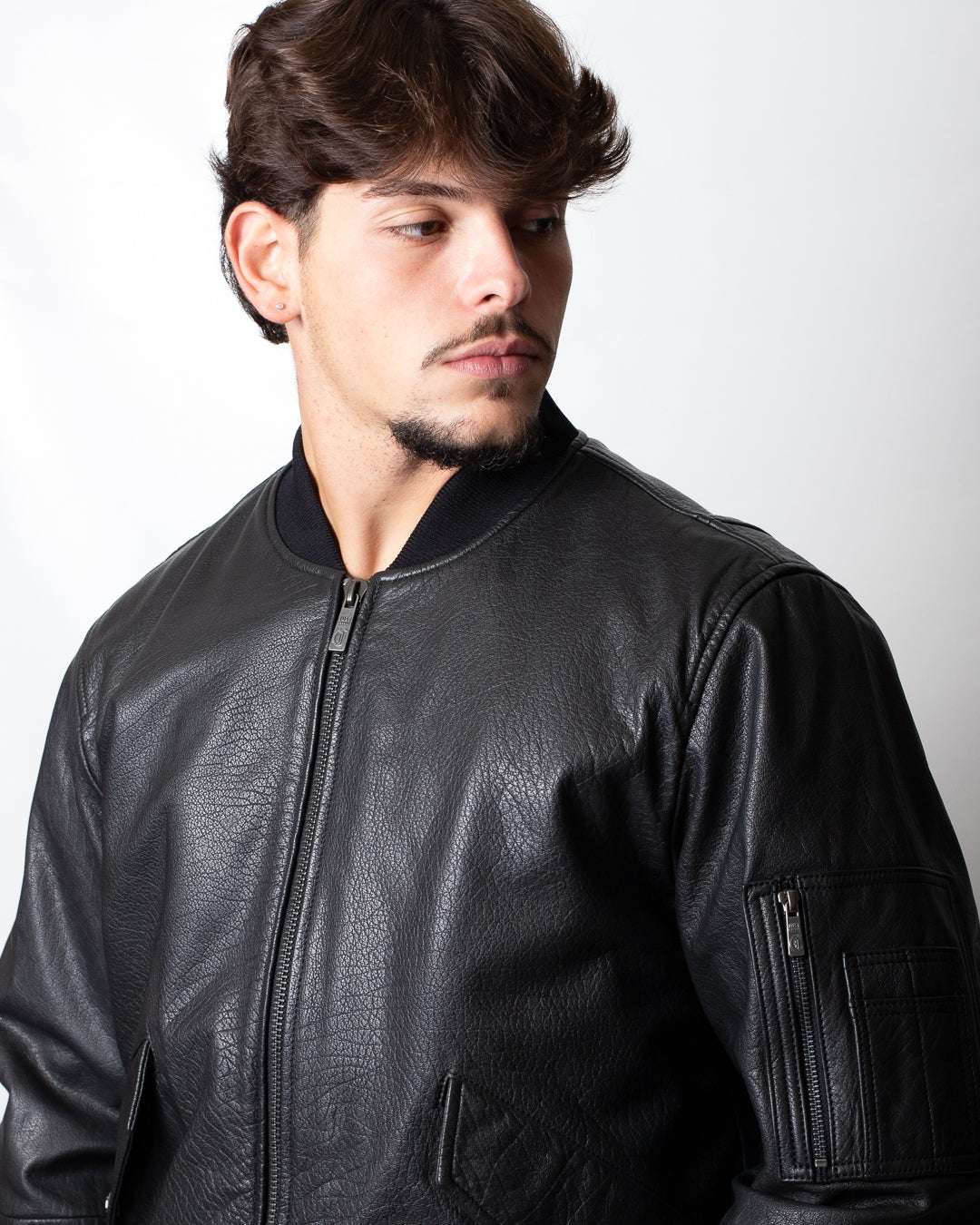 Giubbotto Just Cavalli bomber in vera pelle uomo