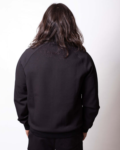 Felpa Karl Lagerfeld fullzip con logo jacquard uomo