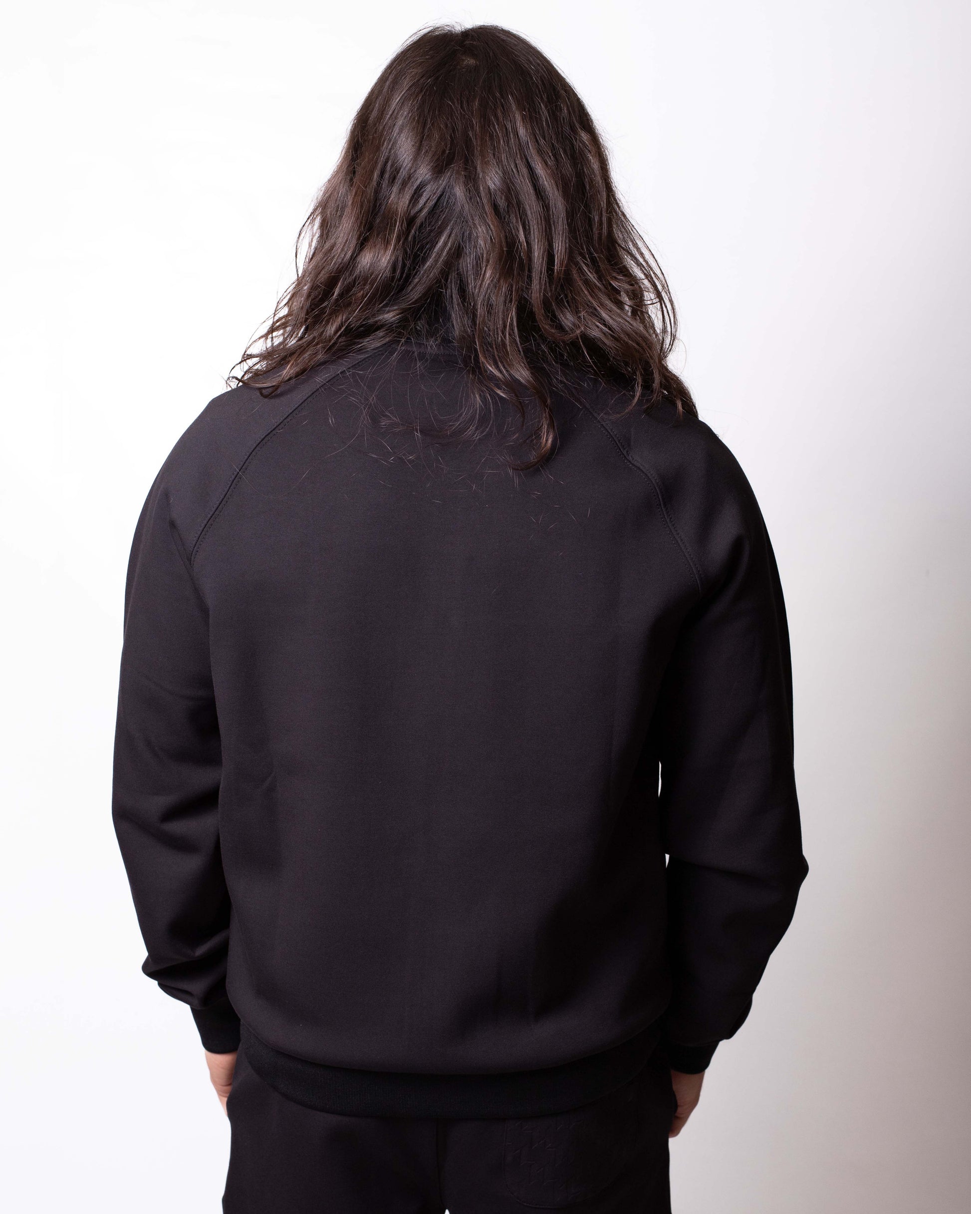 Felpa Karl Lagerfeld fullzip con logo jacquard uomo