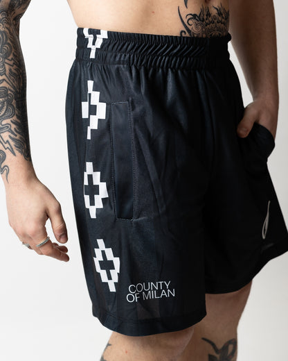 Bermuda Marcelo Burlon in nylon "Soccer County" uomo