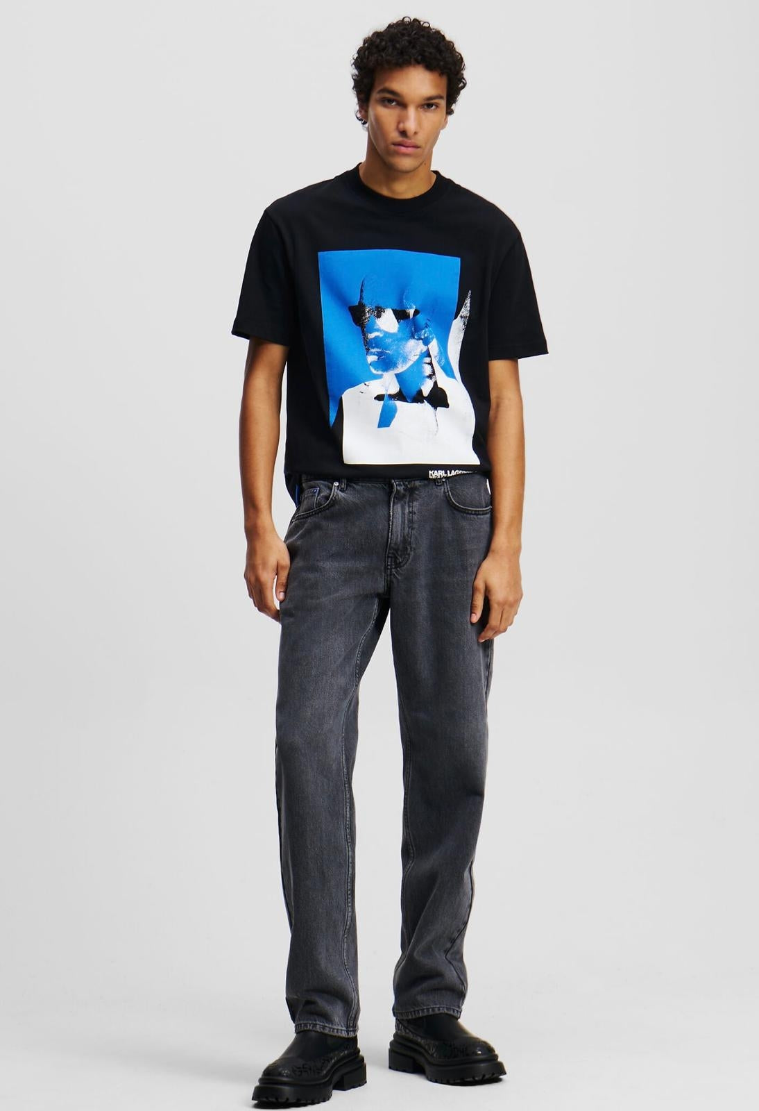 Jeans Karl Lagerfeld Jeans straight con stampa Karl uomo