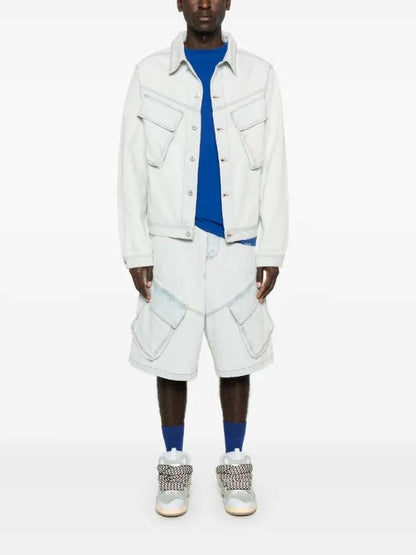 Bermuda Marcelo Burlon cargo in denim uomo