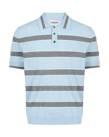 Polo Iceberg in maglia di cotone con colletto a contrasto