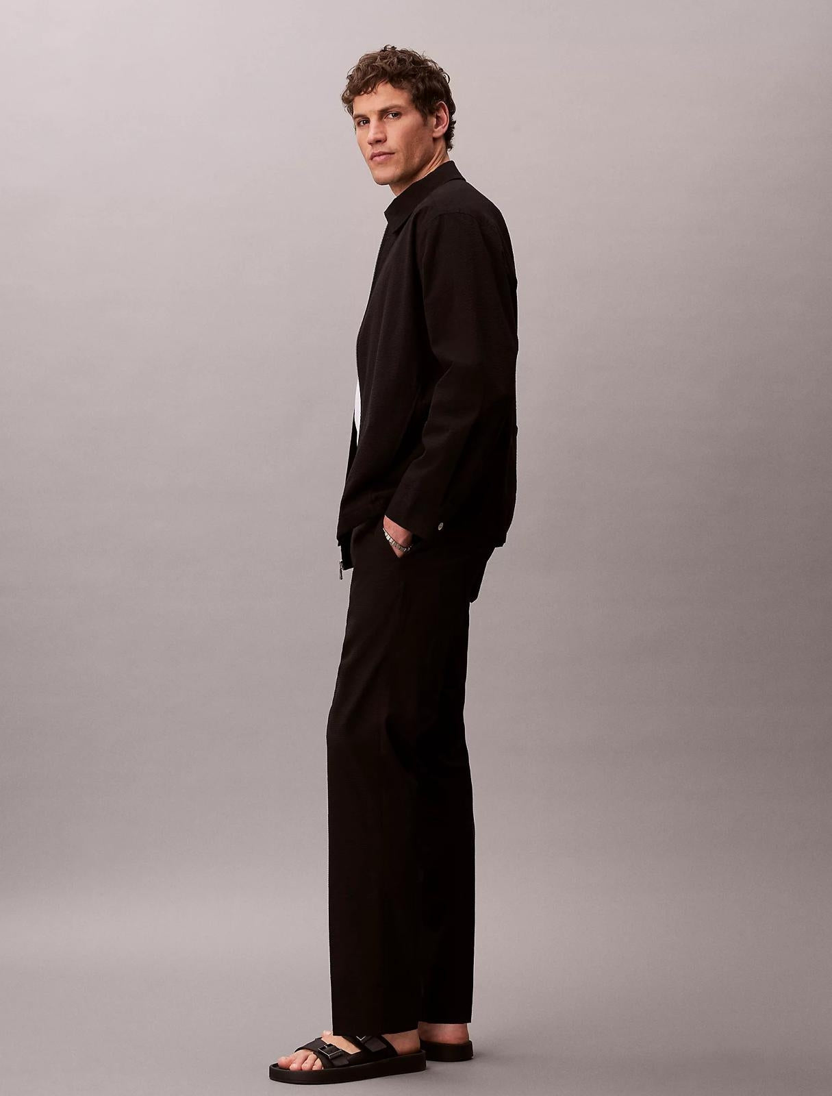 Pantalone Calvin Klein straight "Seersucker" uomo