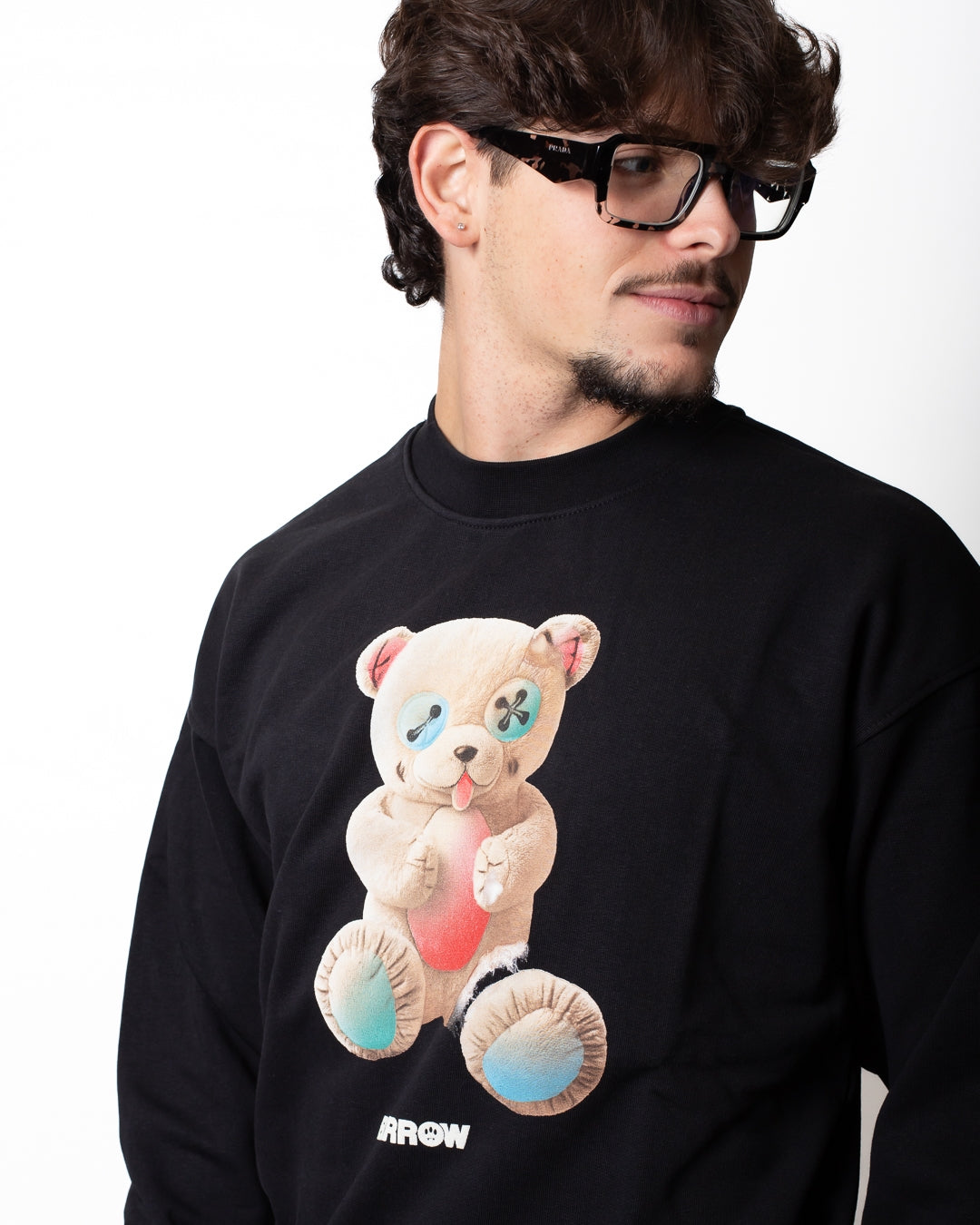 Felpa Barrow girocollo con stampa Teddy