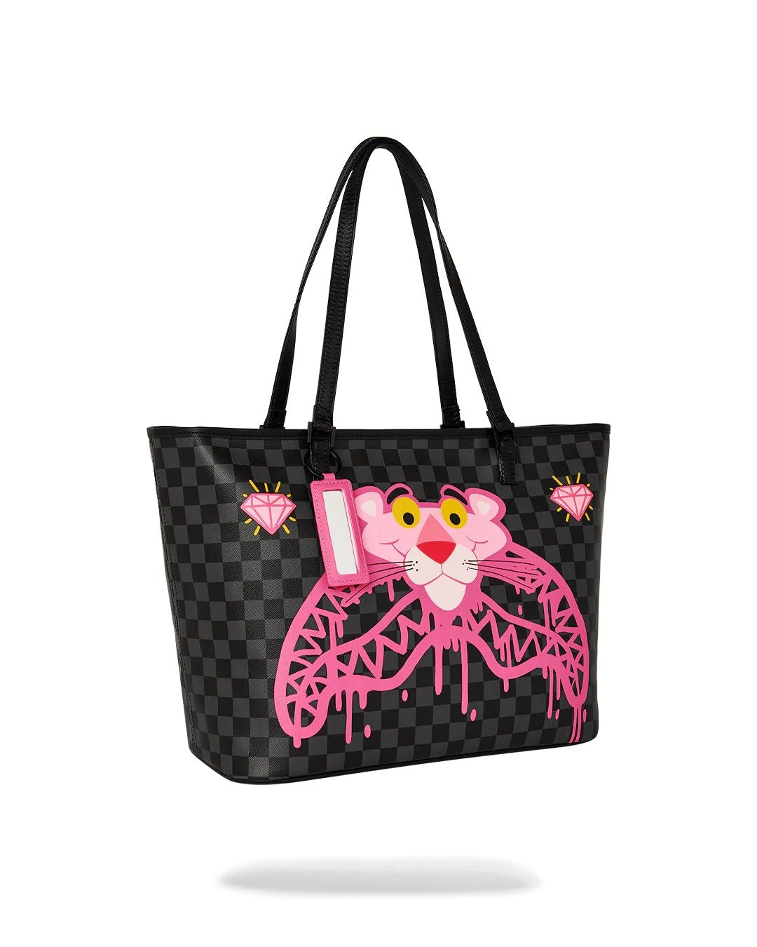 Borsa Sprayground nero "Pink Panther: drippy diamons tote"