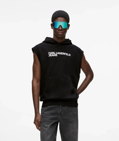 Gilet Karl Lagerfeld Jeans in felpa con stampa uomo