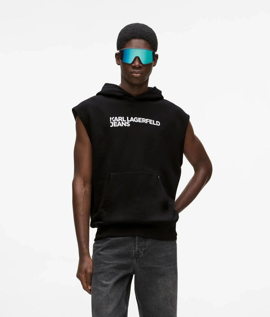 Gilet Karl Lagerfeld Jeans in felpa con stampa uomo