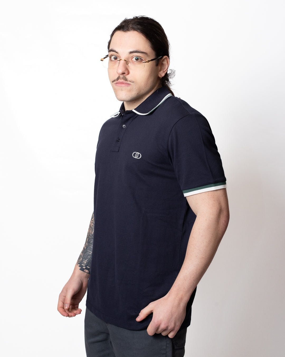 Polo Liu Jo con righe a contrasto uomo