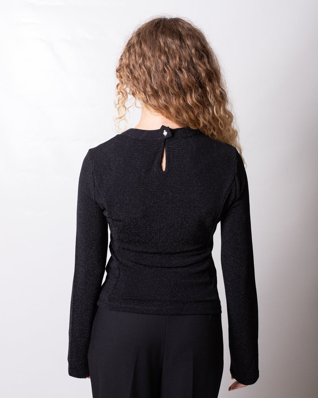 Maglia Richmond X glitterata con bottoni donna