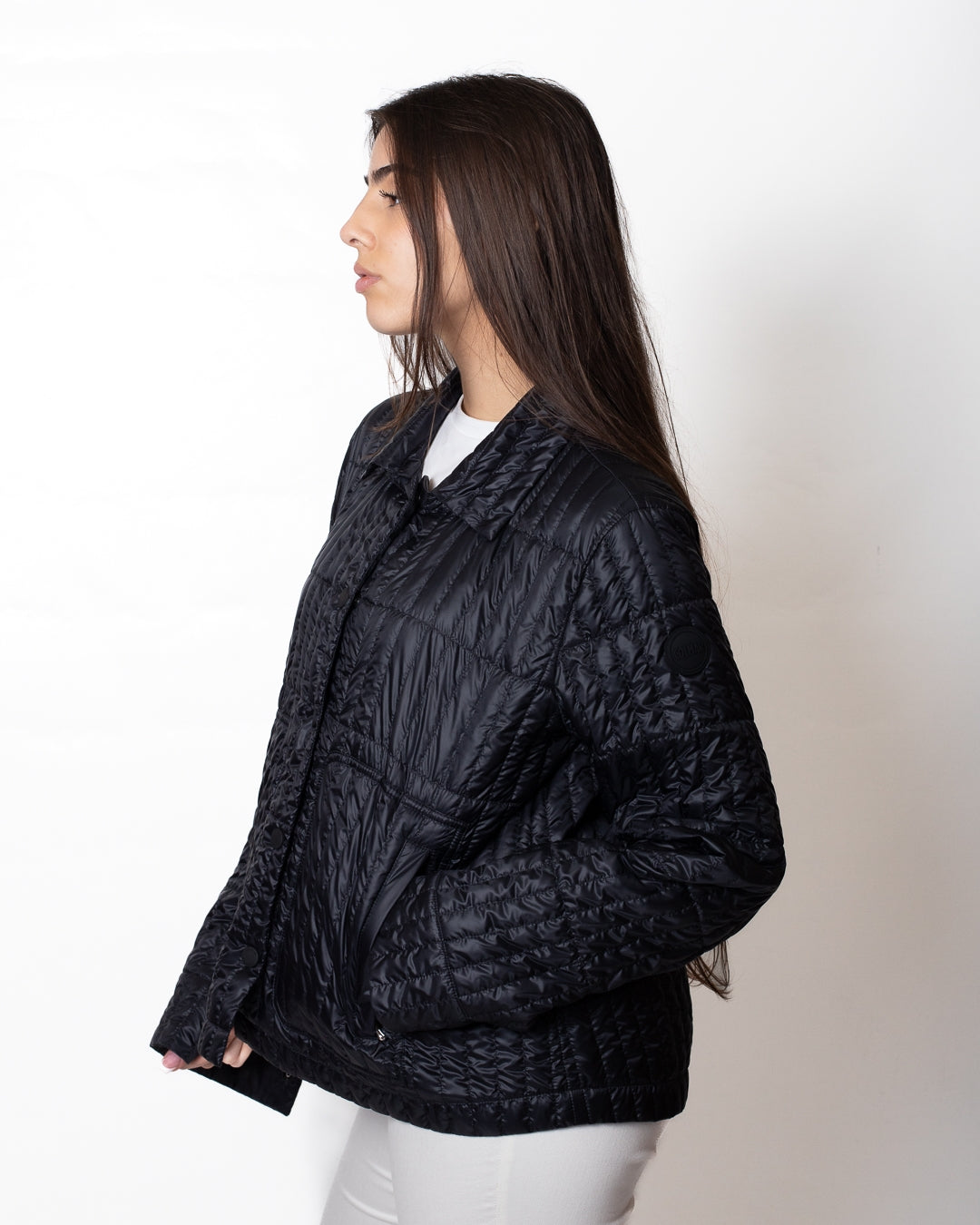 Giacca Colmar trapuntata con colletto a camicia donna