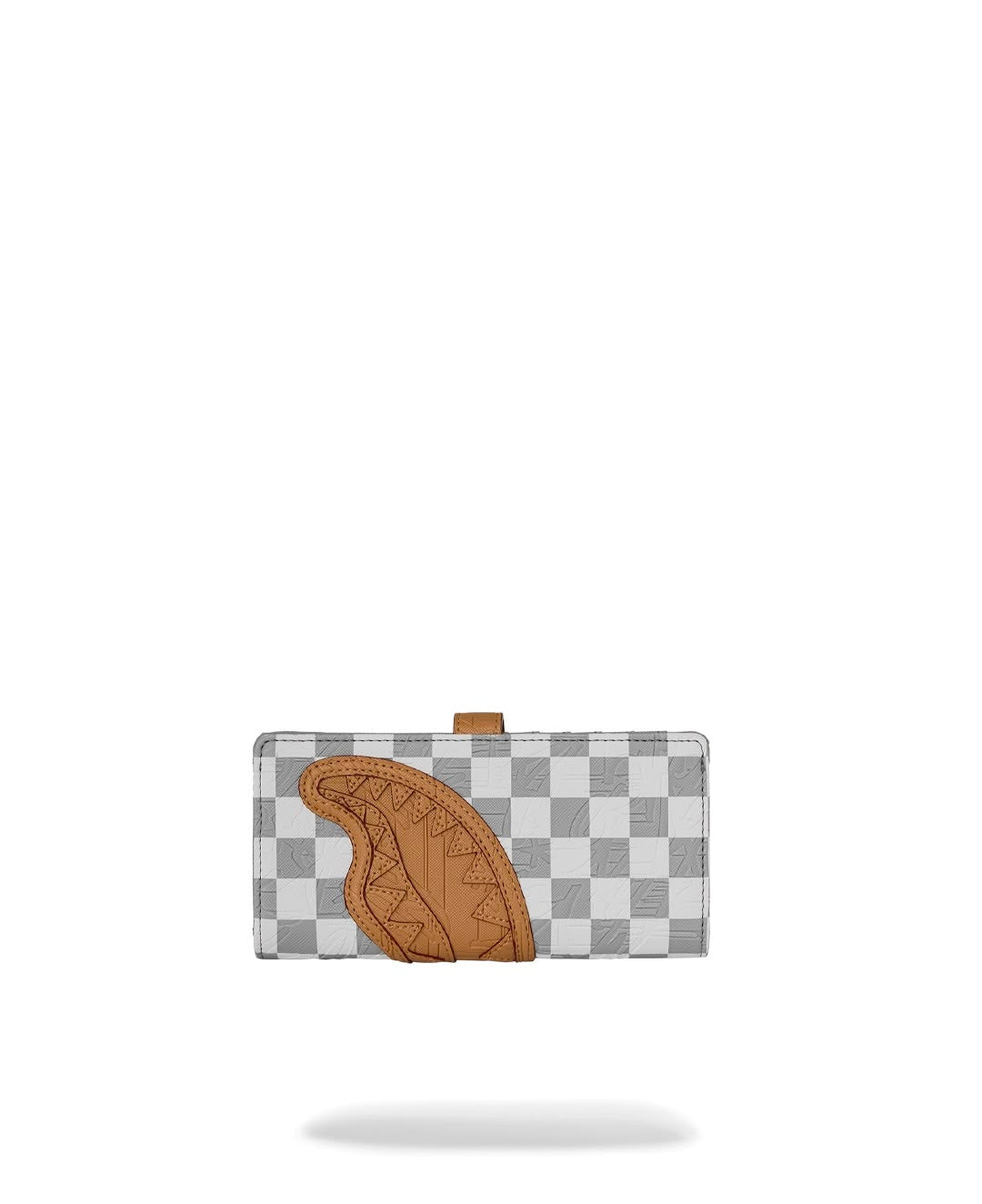 Portafoglio Sprayground bianco EMBOSSED CREAM CHECK SINGLE FOLD WALLET