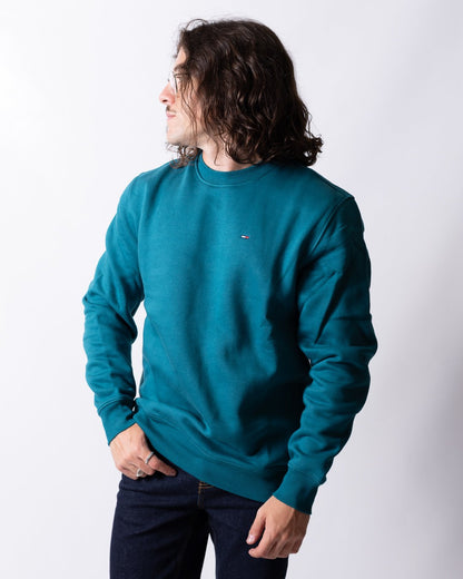 Felpa Tommy Jeans a girocollocon logo flag uomo