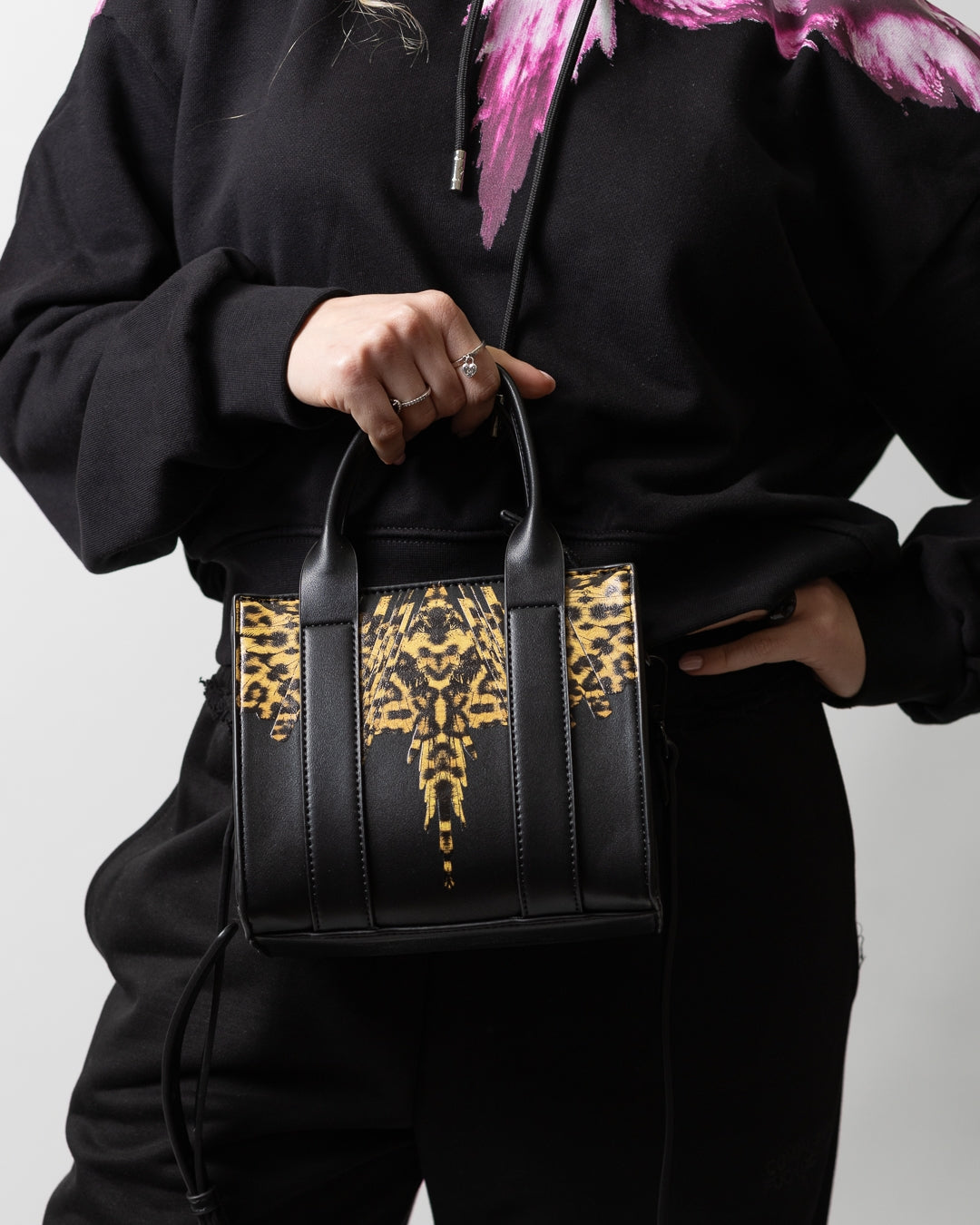 Borsa Marcelo Burlon tote "Icon Leopard" donna