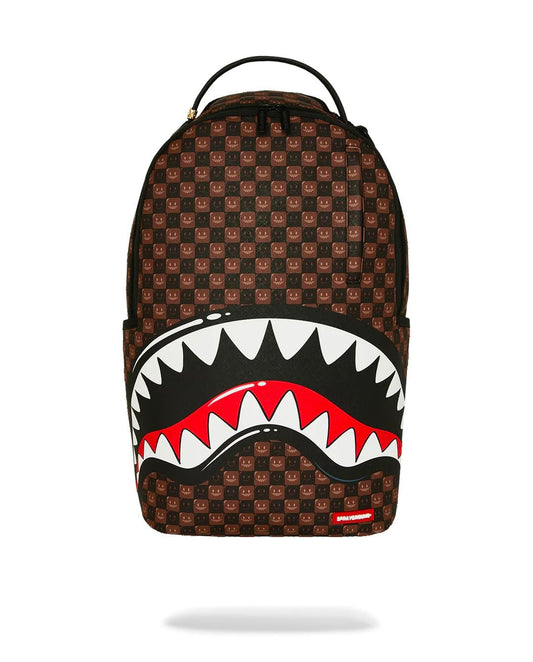 Zaino Sprayground marrone SHARKS IN PARIS WTF BUBBLE BROWN CHECK BACKPACK 