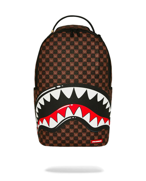 Zaino Sprayground marrone SHARKS IN PARIS WTF BUBBLE BROWN CHECK BACKPACK 