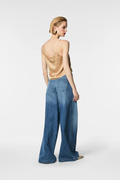 Jeans Nenette wide leg con dettagli cut-out donna