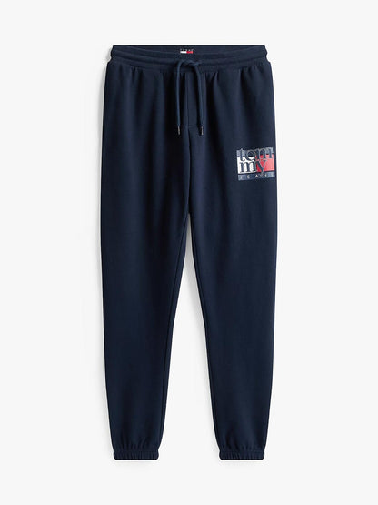 Pantalone Tommy Jeans in felpa "Flag Crew" uomo