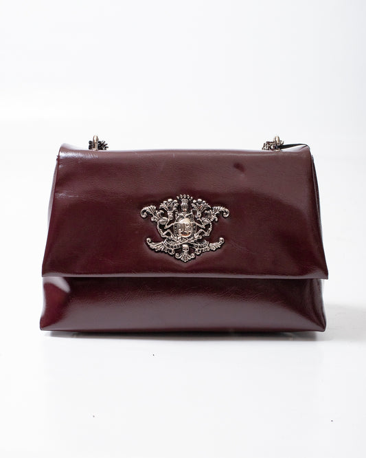 Borsa John Richmond "Shoulder Bag" in ecopelle verniciata donna