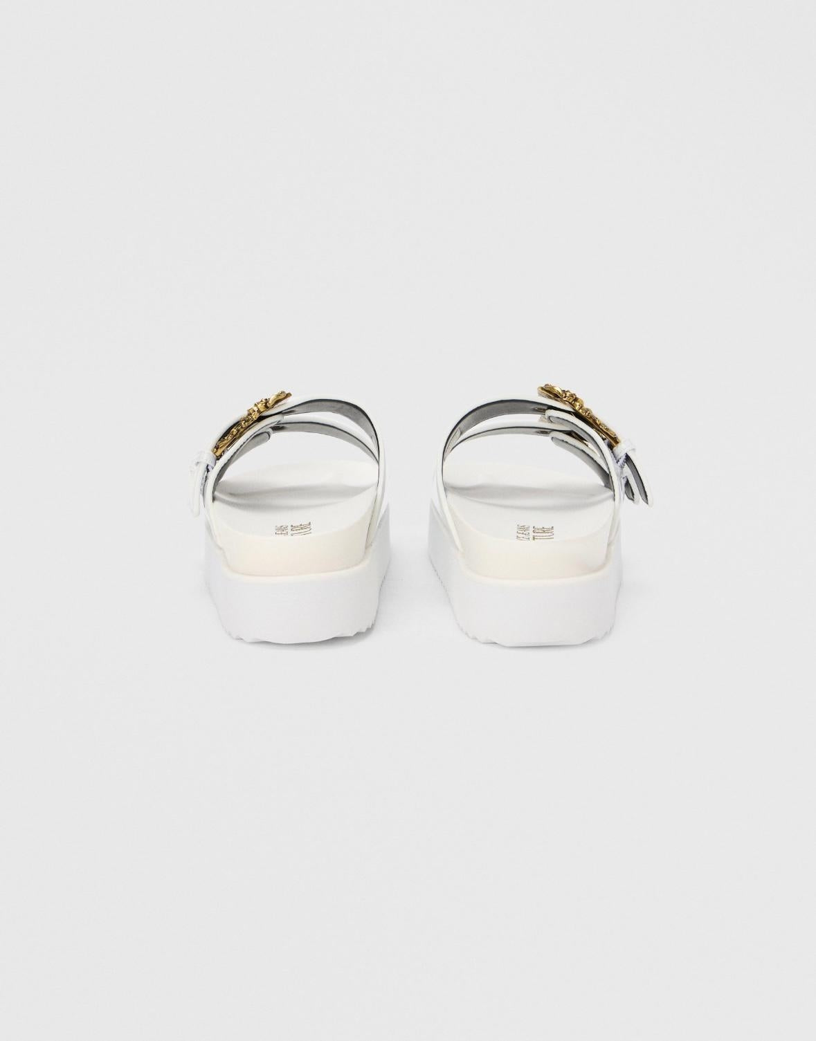 Ciabatte Versace Jeans Couture con fibbie logate donna