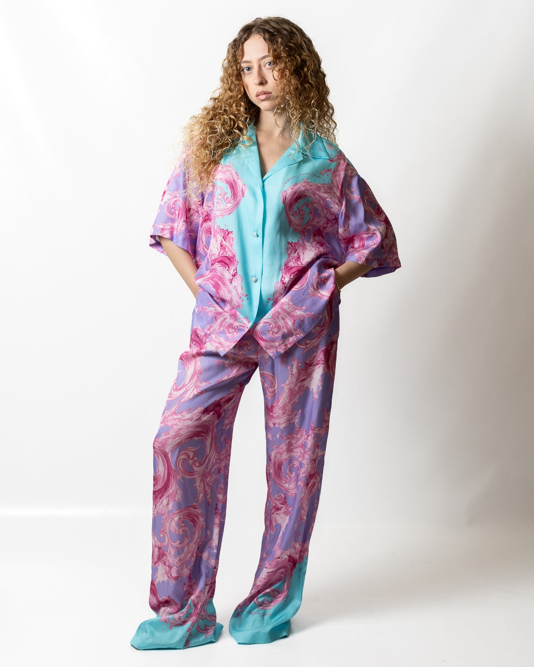 Pantalone Versace Jeans Couture "Wave Baroque" donna