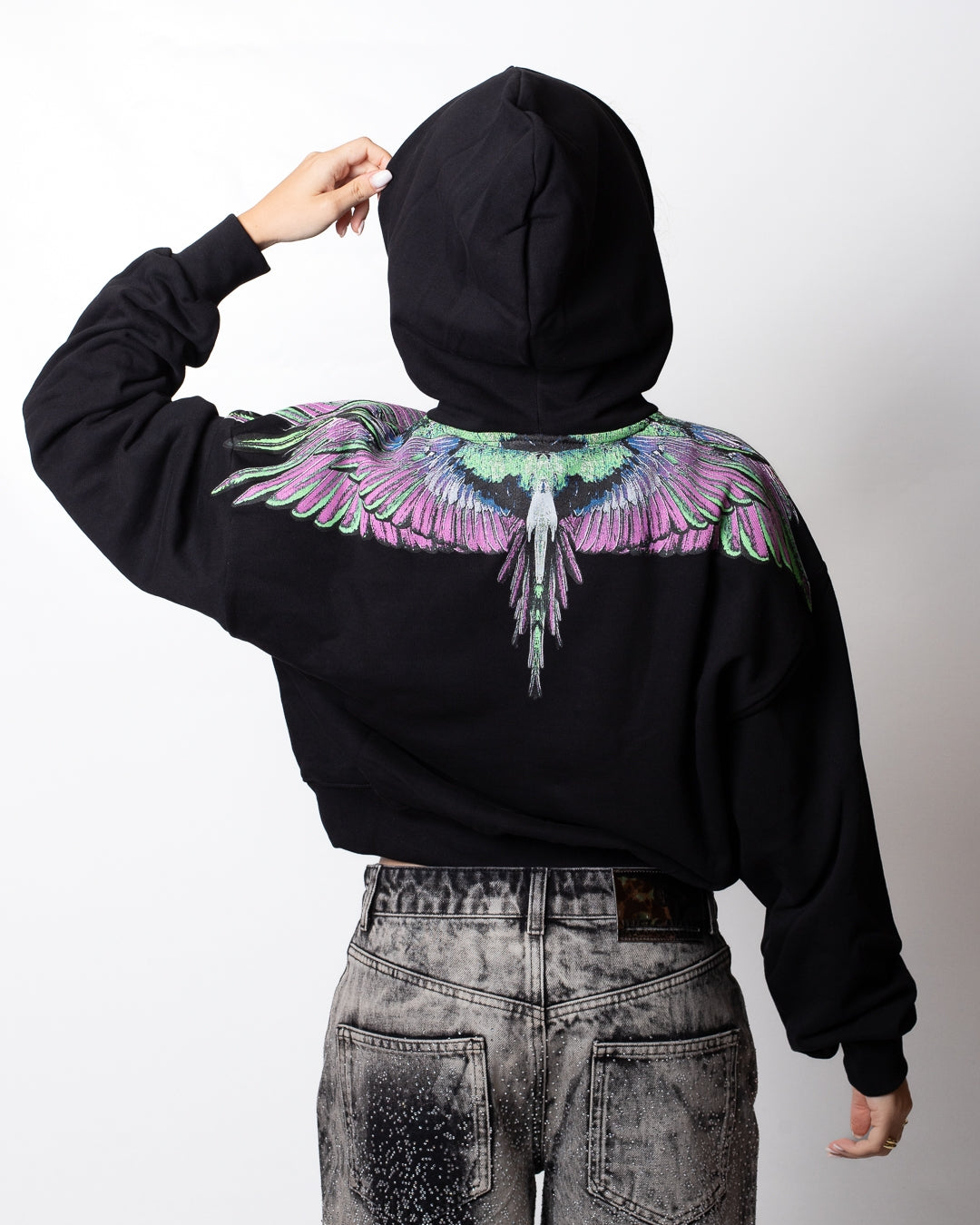 Felpa Marcelo Burlon con cappuccio "Logo Wings" donna