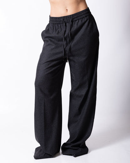 Pantalone Iceberg in lana con logo metallico