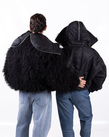 Giubbotto Richmond X bomber reversibile con ecopelliccia