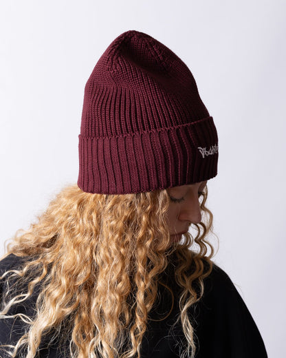 Cappello Disclaimer con risvolto e logo ricamato