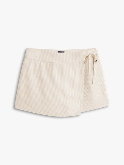 Short Tommy Jeans a righe in misto lino donna