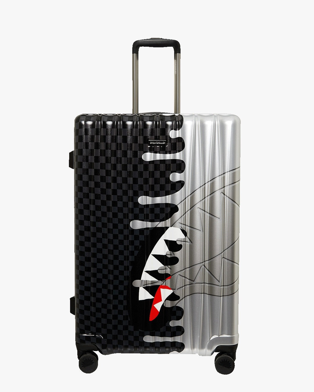 Valigia Sprayground nero SILVER SIDE DRIP BLACK CHECK CARRY-ON HARD LUGGAGE