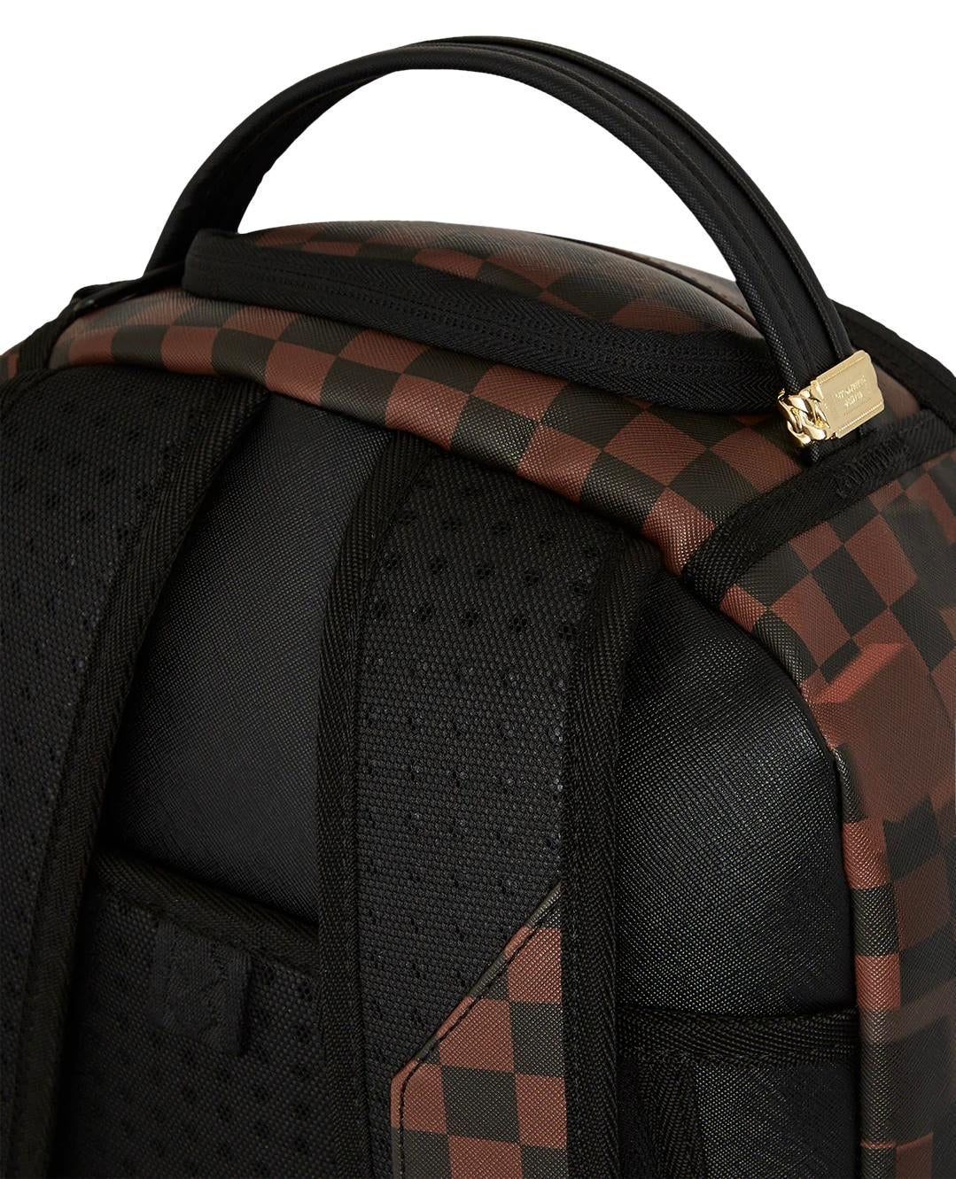 Zaino Sprayground marrone Madagascar checker smash dlxsv backpack