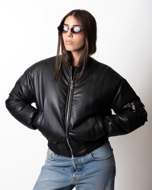 Giubbotto Richmond X in ecopelle modello bomber donna