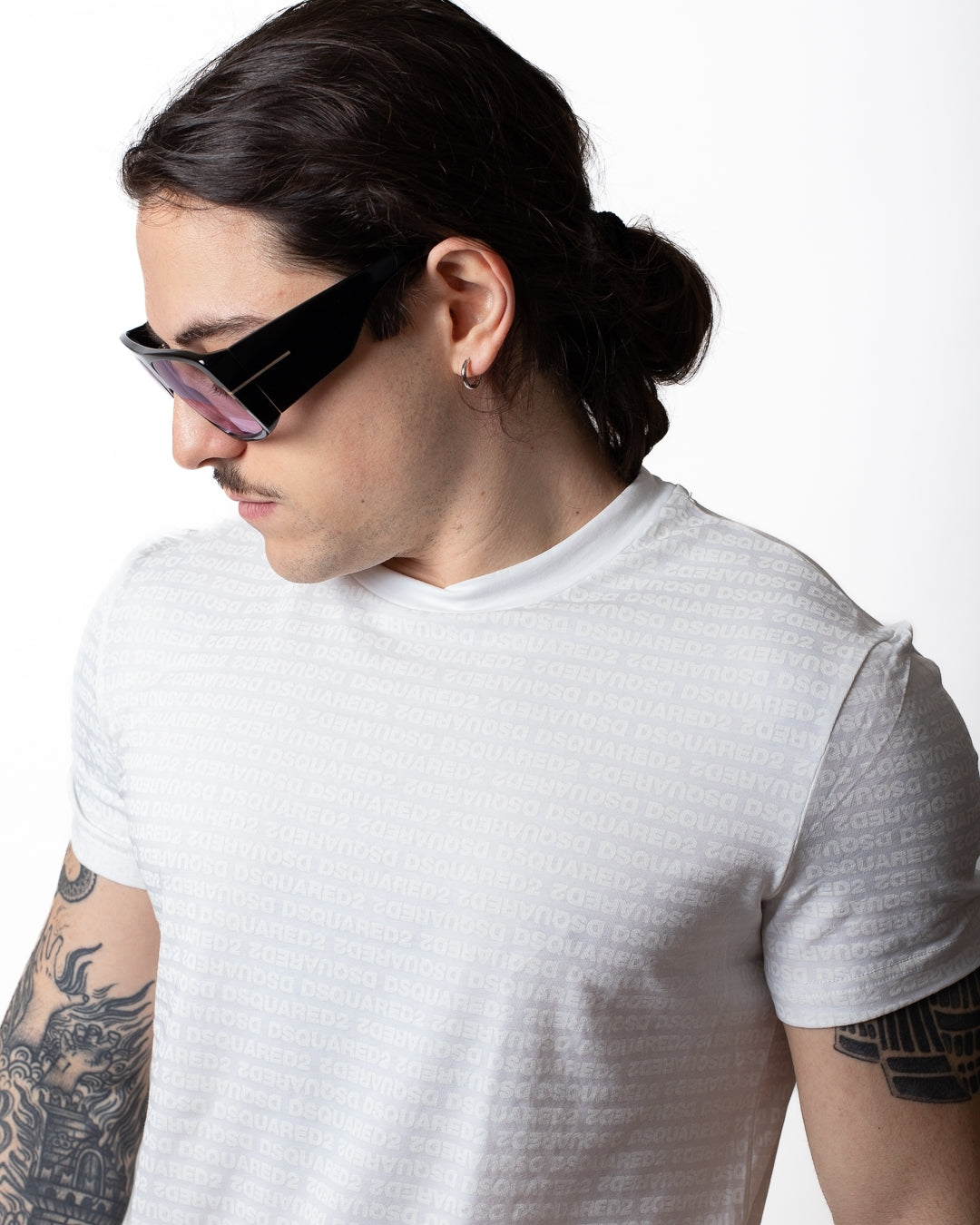 T-Shirt Dsquared2 con logo all-over uomo