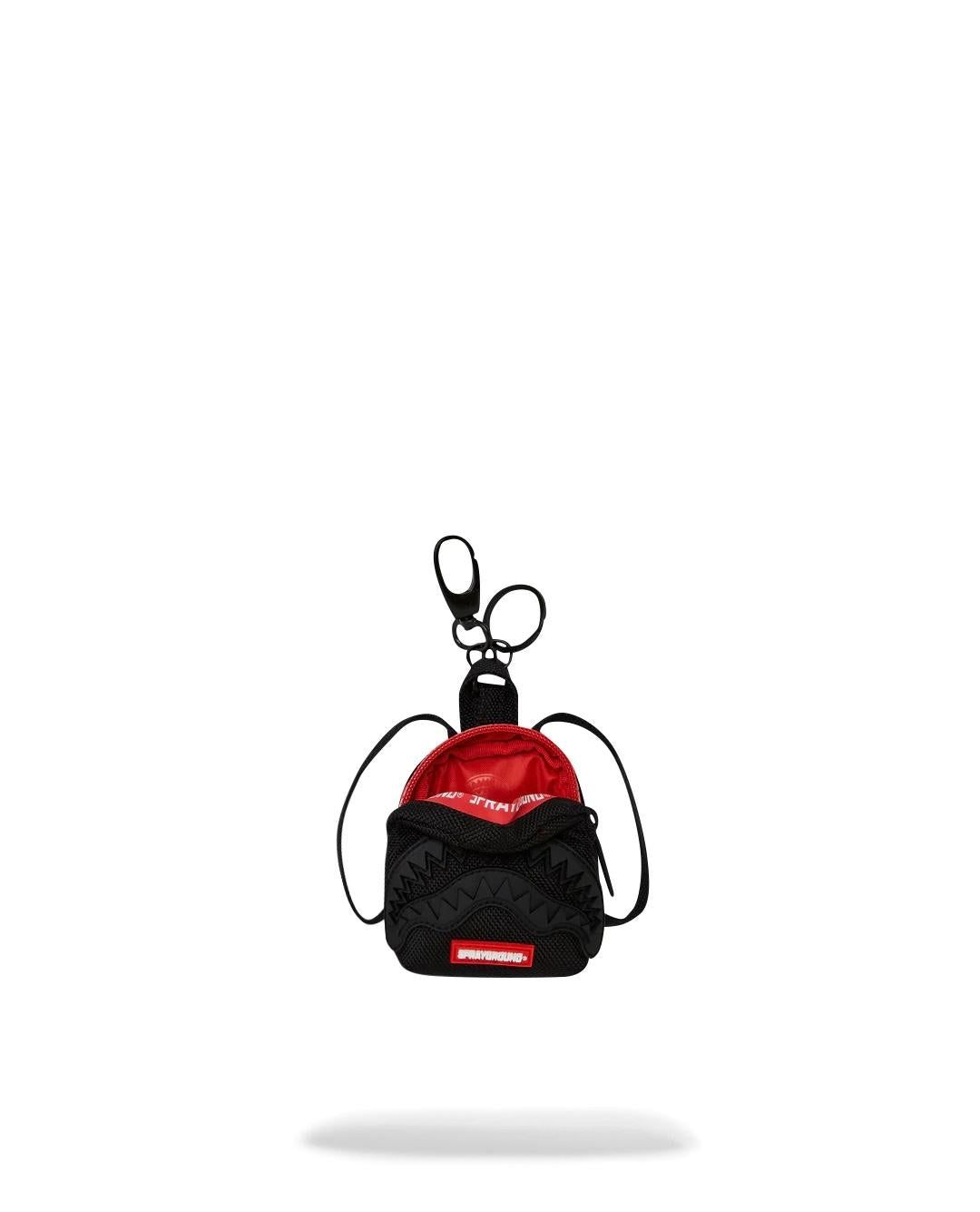 Portachiavi Sprayground nero Printed zipper shark backpack keychain