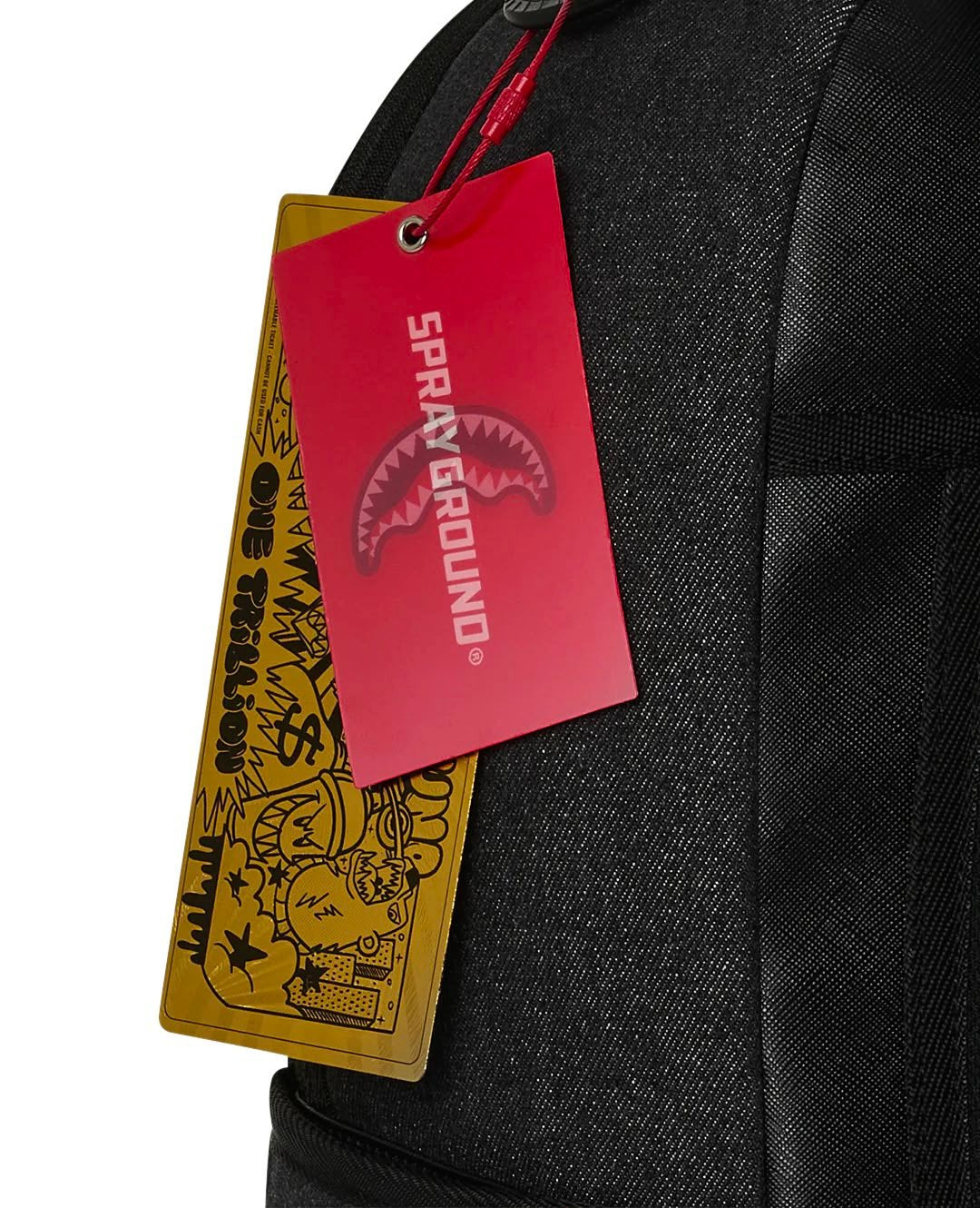 Zaino Sprayground nero BLACK DENIM TEAR SHARK BACKPACK