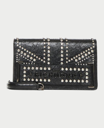 Borsa John Richmond shoulder bag in vera pelle con strass donna