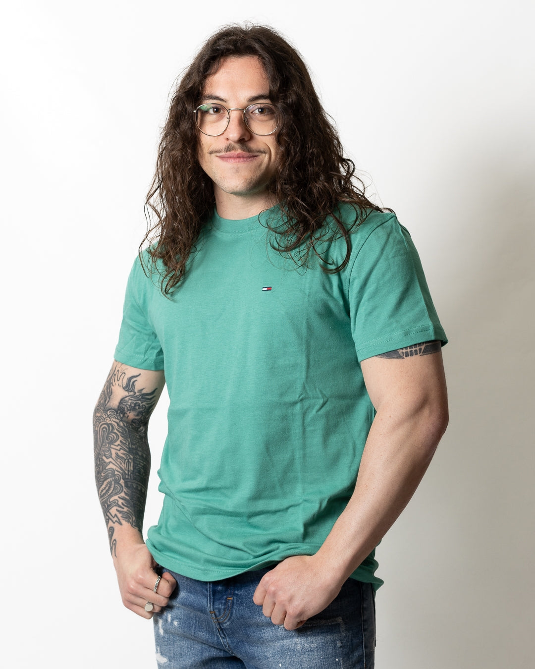 T-Shirt Tommy Jeans regular "Logo flag" uomo