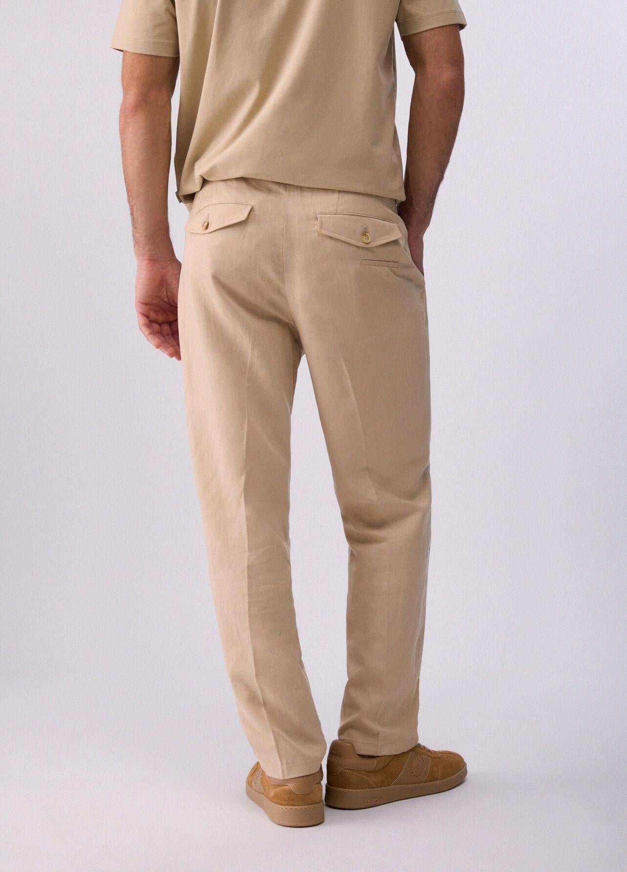 Pantalone Liu Jo regular in misto lino uomo