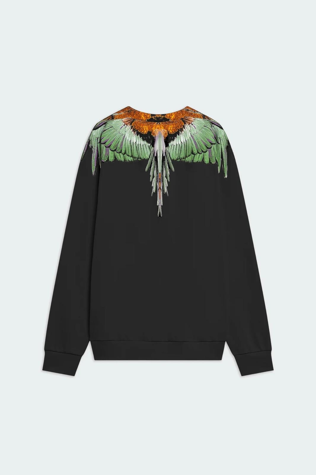 Felpa Marcelo Burlon girocollo "Black Wings" uomo