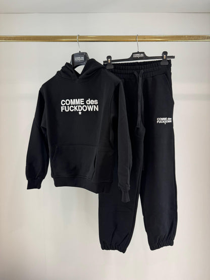 Pantalone Comme des Fuckdown in felpa con logo puffy donna