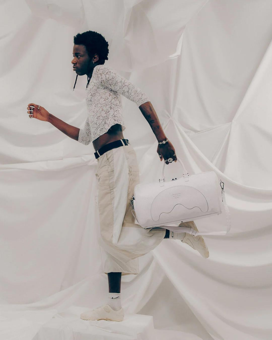Borsa Sprayground bianco Daybreak  mini duffle
