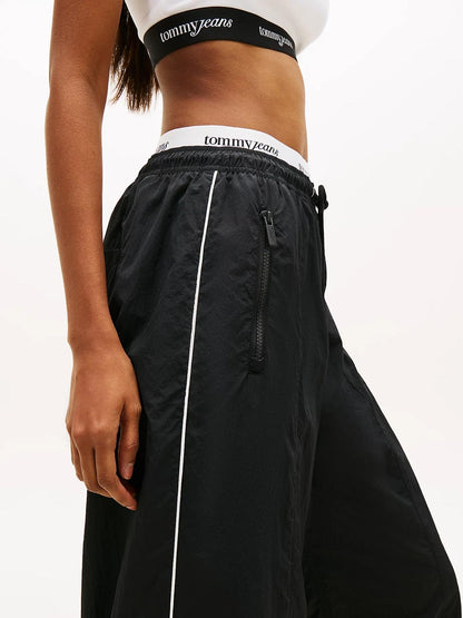 Pantalone Tommy Jeans parachute con fascia logata donna