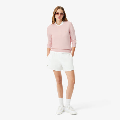 Maglia Lacoste girocollo con logo tonal donna